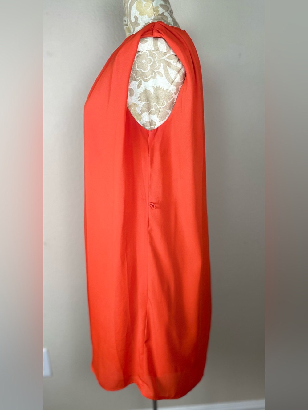 Vintage Forever 21 Contemporary Coral Sleeveless Mini Dress Medium - Picture 7 of 12
